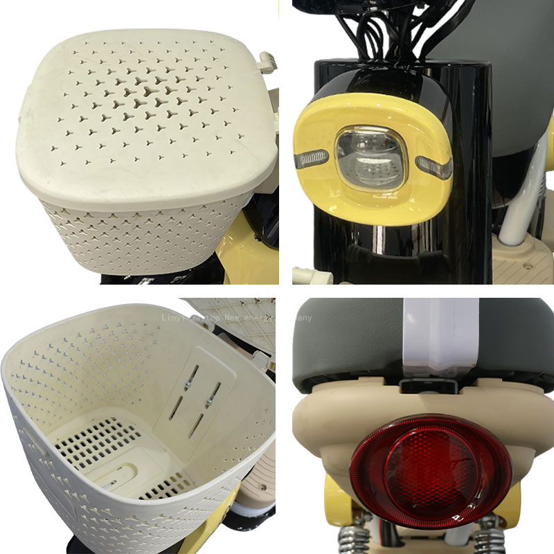 Stylish Yellow & Black Electric City Bike with Extended Seat