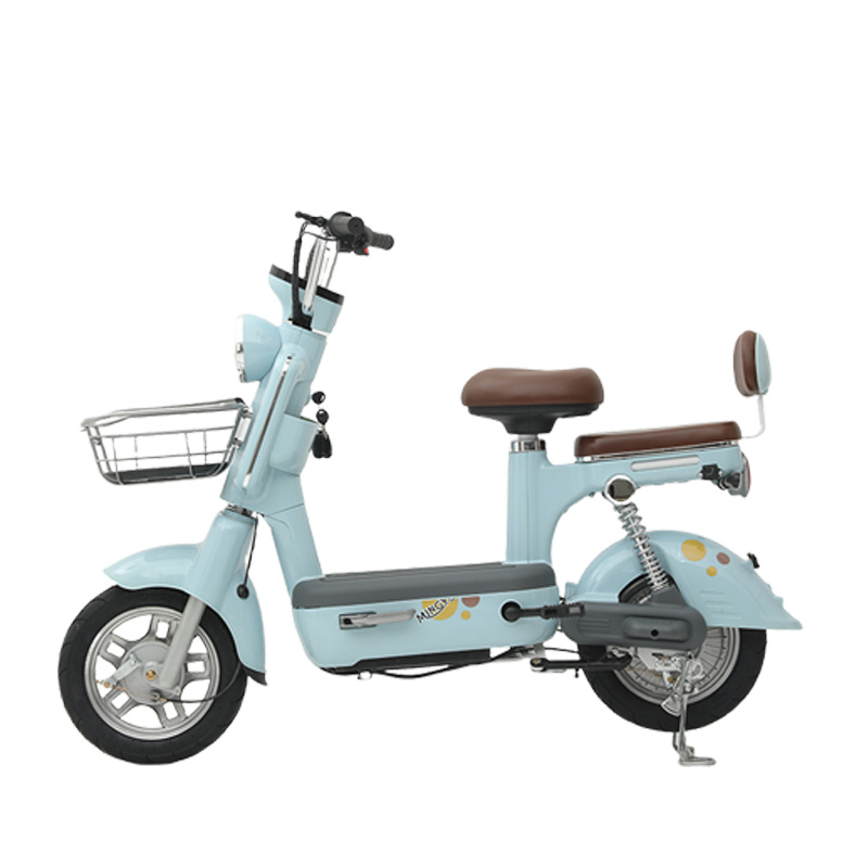 Modern Multi - Color Electric City Bike with Extended Seat & Multiple Features