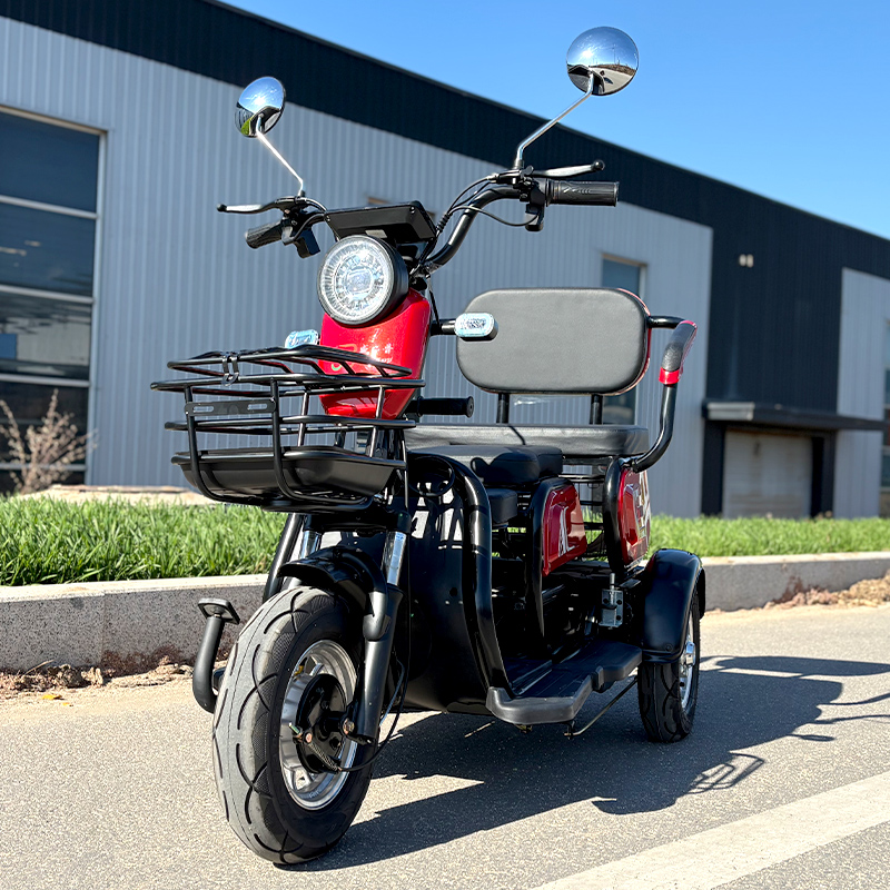 XK Electric Tricycle | Family Commuter 3-Wheel E-Trike with Foldable Baby Seat