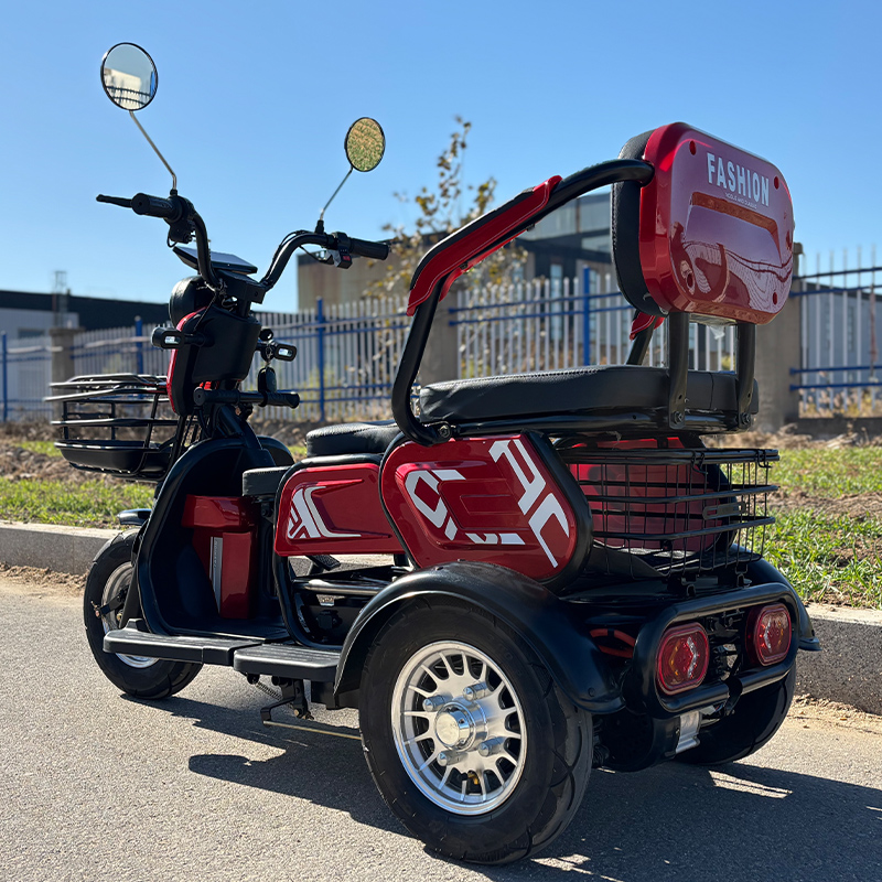 XK Electric Tricycle | Family Commuter 3-Wheel E-Trike with Foldable Baby Seat