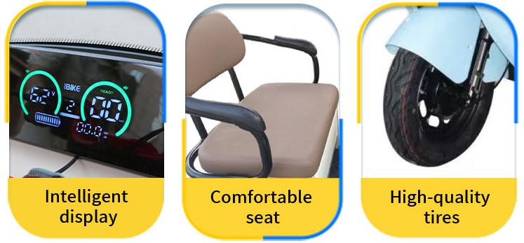 Urban commuter electric scooter with intelligent LED display, comfortable armrest seat, and high-grip tires for safe and smooth riding on city streets