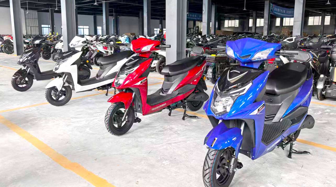 electric-motorcycle of different colors