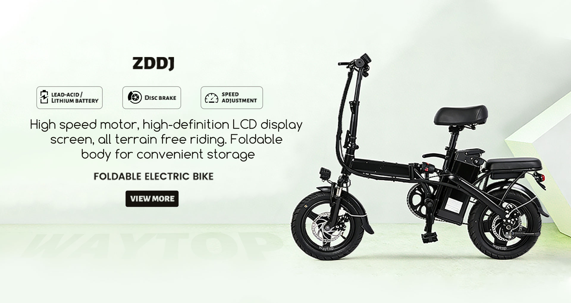 ZDDJ Foldable Electric Bike | High Speed Motor & Compact Design