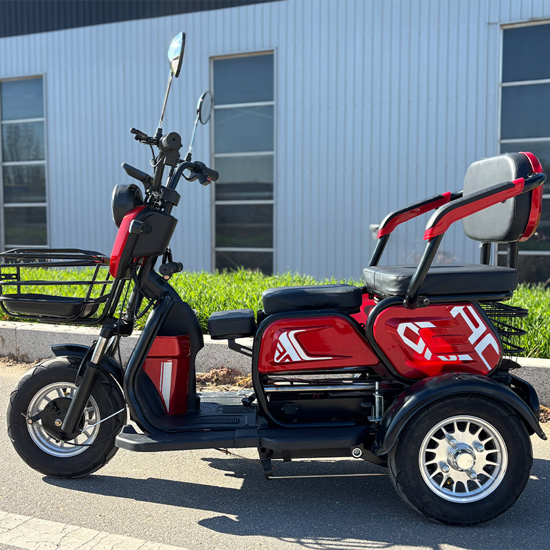 XK Electric Tricycle | Family Commuter 3-Wheel E-Trike with Foldable Baby Seat