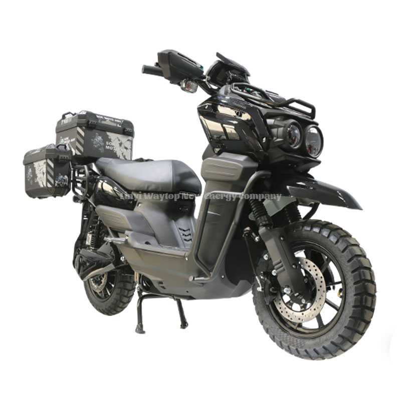 TK Electric Motorcycle - Adventure Style Electric Scooter with Dual Disc Brakes & 1200W Motor