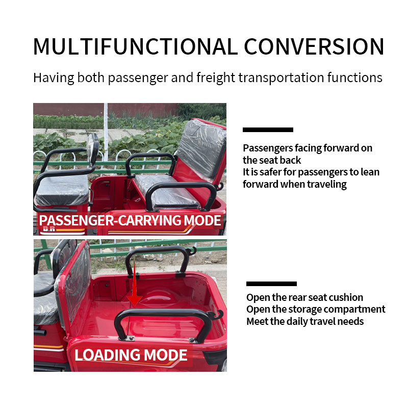 XD 800W 48V/60V Multifunctional Electric Tricycle for Cargo and Passenger