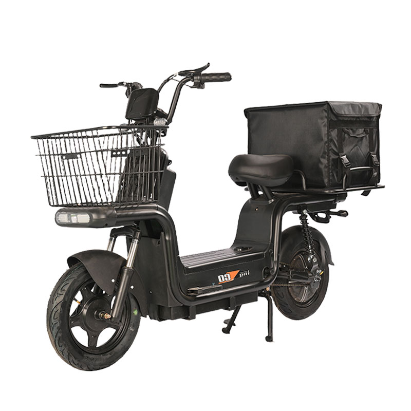 Electric City Bike-Black Electric Delivery