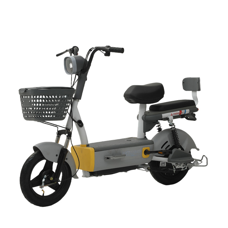 Modern Multi - Color Electric City Bike with Jumbo Basket & LCD Display