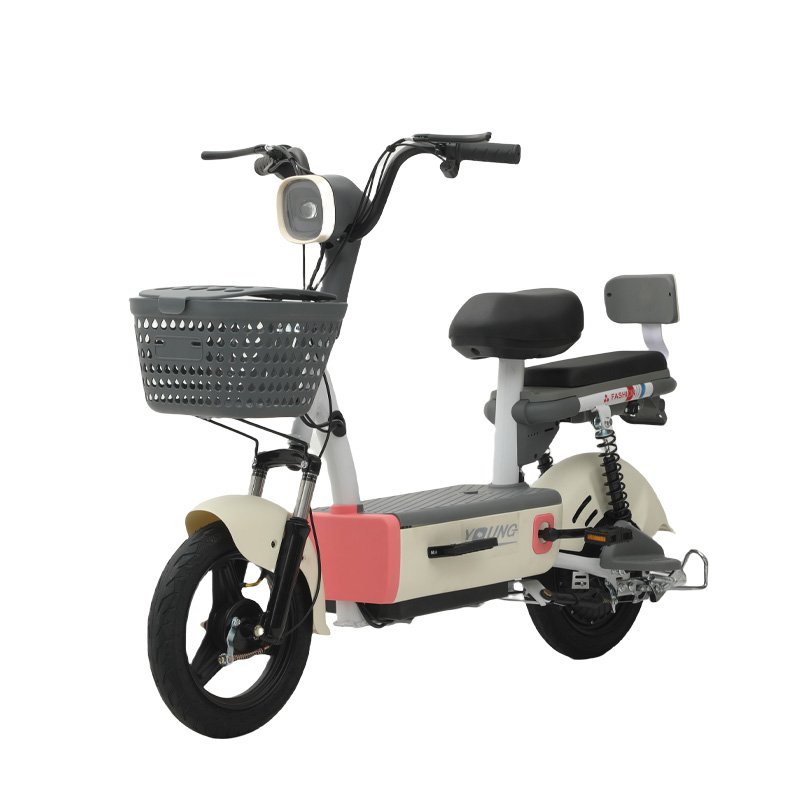 Modern Multi - Color Electric City Bike with Jumbo Basket & LCD Display