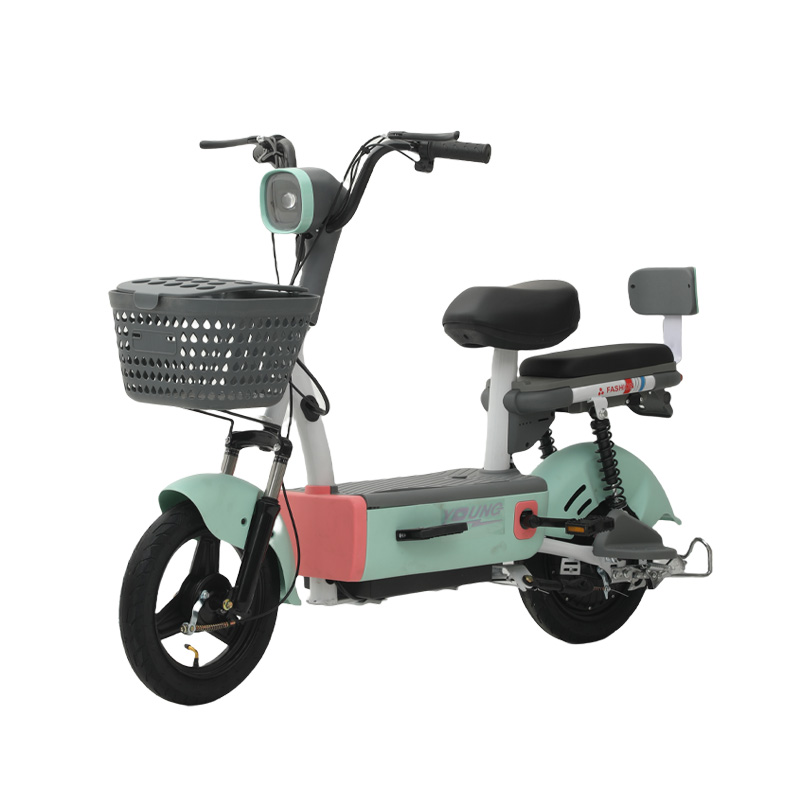 Modern Multi - Color Electric City Bike with Jumbo Basket & LCD Display