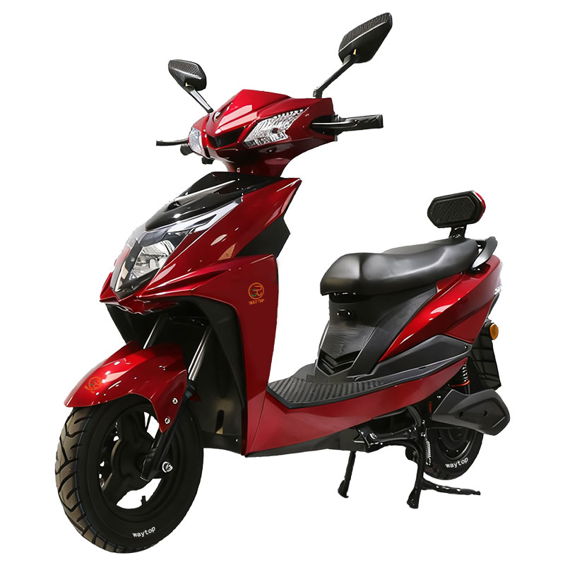 ZS 1500W Electric Motorcycle God of War Front View Red Electric Scooter Motorcycle