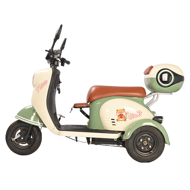 V1 650W 48V/60V Electric Tricycle with Comfortable Seat & Foldable Child Seat