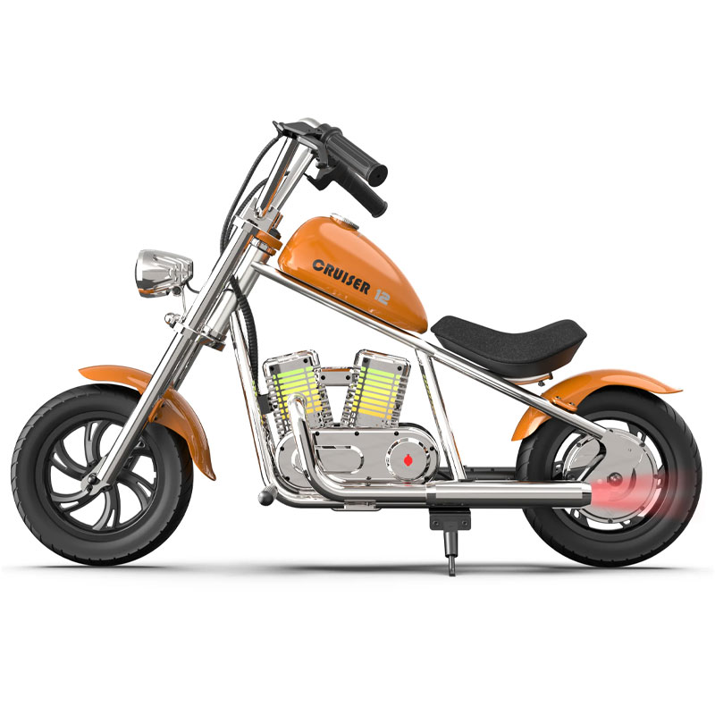 Orange Kids Electric Chopper Motorcycle TC, Harley Style Ride-on Toy Bike