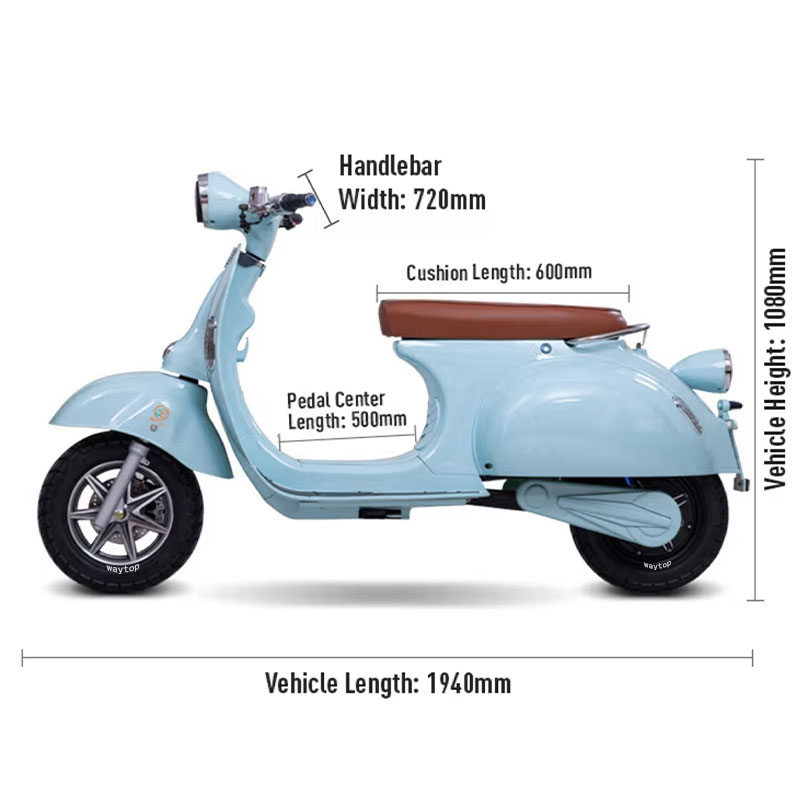 Roman Holiday Retro Electric Motorcycle | Classic Design with Modern E-Bike Features