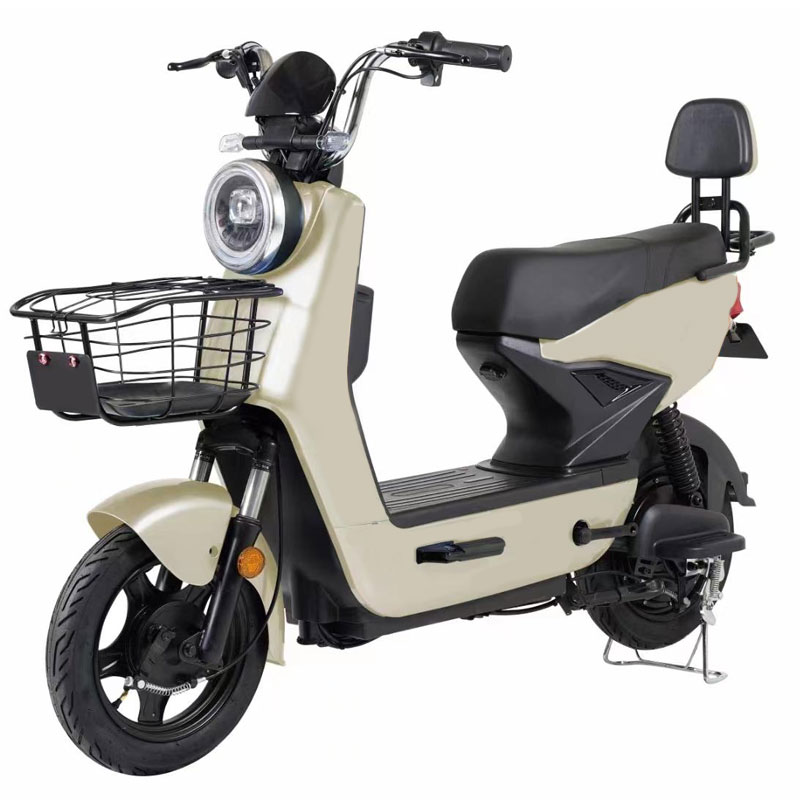 Red Electric Scooter Bike | 48V High Power E-Bicycle with Hydraulic Shock Absorption
