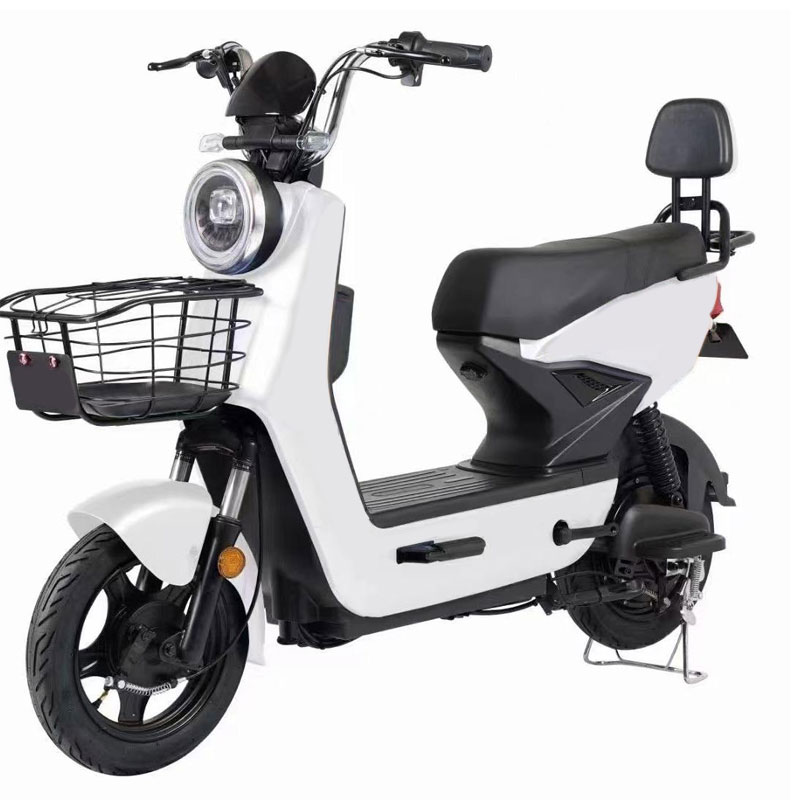 Red Electric Scooter Bike | 48V High Power E-Bicycle with Hydraulic Shock Absorption
