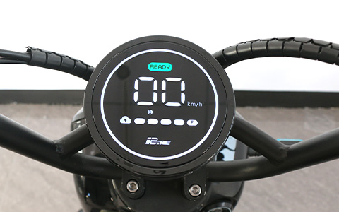 KM electric motorcycle round HD LCD digital display showing speed and battery level